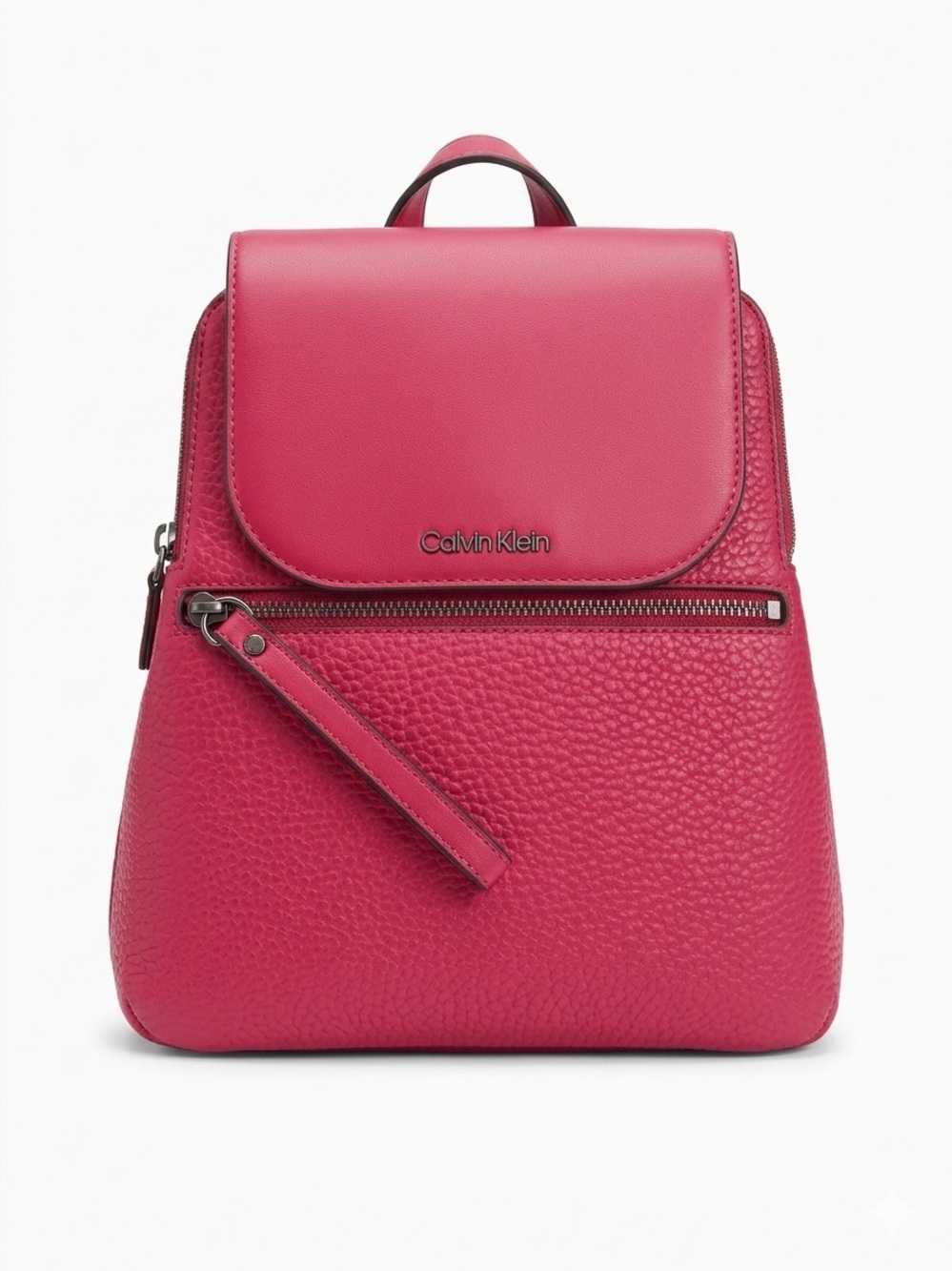 Calvin Klein Pink Pebble Leather Mini Backpack